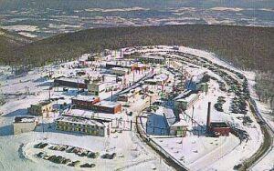 aerial view of blue knob ski complex