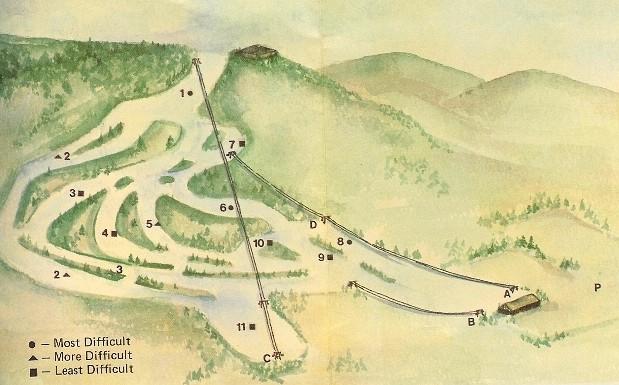 trail map of Dutchess Ski Area
