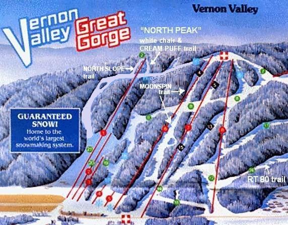 another Vernon Valley trail map, circa 1987