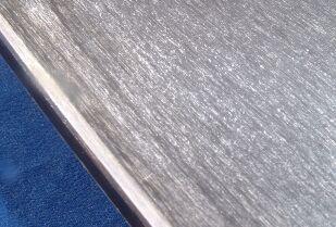 stone ground finish on a ski base