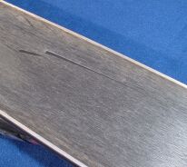 ski base showing minor grooves